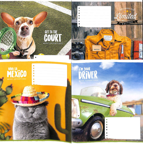 Sešit v linii 18 listů / různé motivy na obálce/