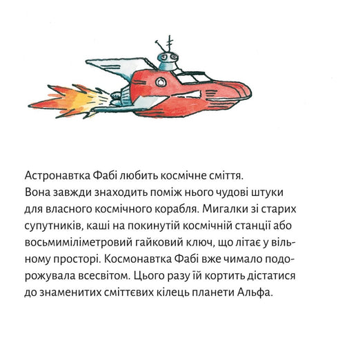 Astronautka Fabi sbírá kosmický odpad