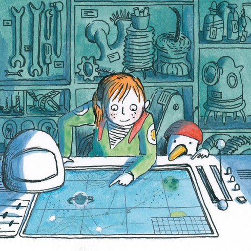 Astronautka Fabi sbírá kosmický odpad