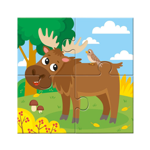 Багаторазова водна розмальовка-пазл. Лісові тваринки