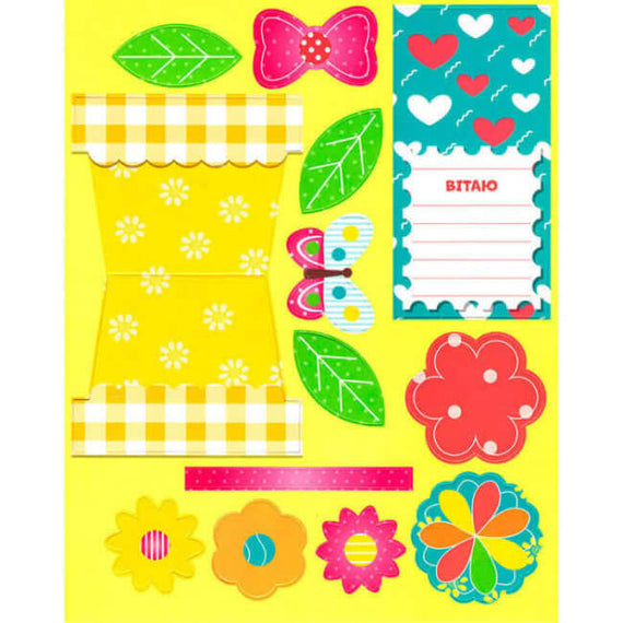 Květinová pohlednice vlastníma rukama. Prvosenky