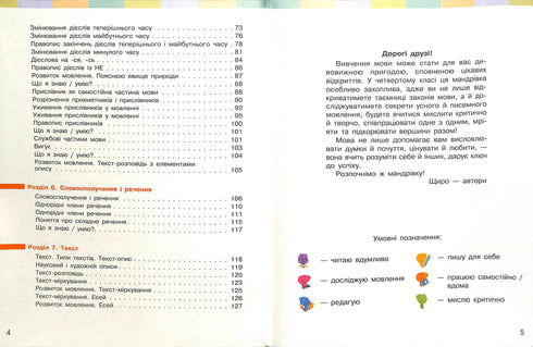 Ukr. jazyk a čtení. Učebnice Č. 2 (ve 2 částech) (Ukr)NÚŠ 4. třída. Boľšakova I. O., Chvorostjanij I. H.